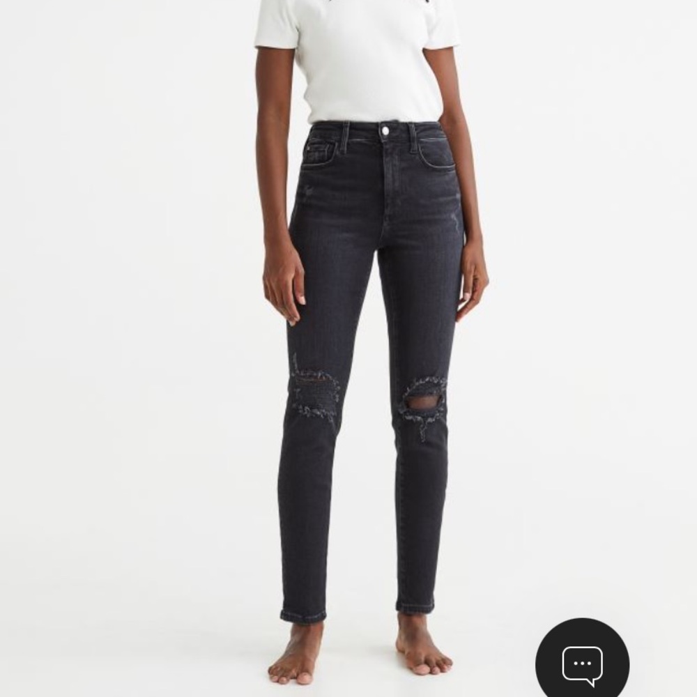 Ripped Black Skinny Jeans (H&M)